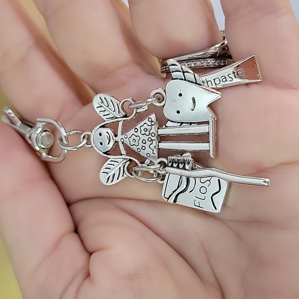 Tooth Fairy Backpack Charm, Keychain Clip - Picture 3 of 5